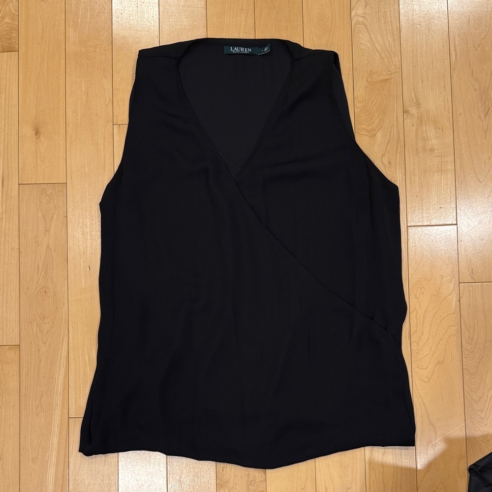 Ralph Lauren Black Silky Sleeveless Top